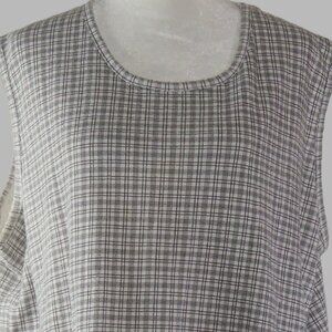 Russ Women's Sleeveless Pullover Shell Black & White Tank Top Size 3 or XL (C737